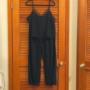 Matching Lace Trimmed Lounge Set